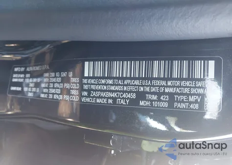 2019 Alfa Romeo Stelvio Ti Sport Awd из США, поврежденный, VIN ZASPAKBN4K7C40458